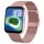Smartwatch mit Edelstahl Armband rosa