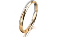 Ring 18 Karat Gelb-/Weissgold 2.5 mm poliert