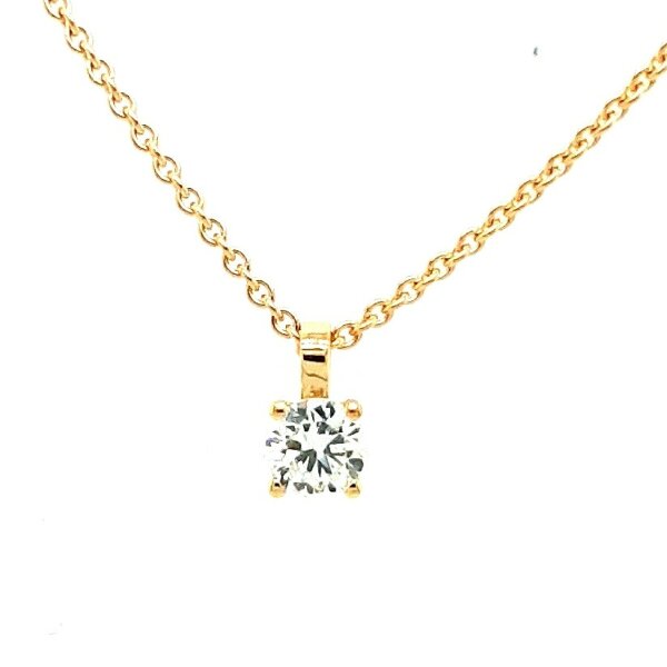 Halsschmuck 14 Karat Gelbgold Brillant 0,15ct G vs