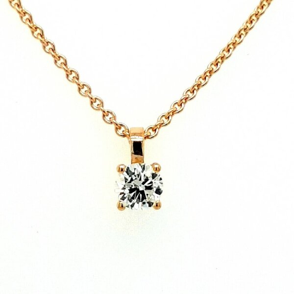 Halsschmuck 14 Karat Gelbgold Brillant 0,25ct G vs