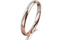 Ring 14 Karat Rot-/Weissgold 2.5 mm poliert