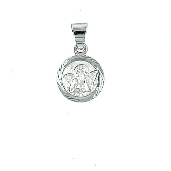 Anh&auml;nger 14 Karat weissgold Schutzengel