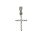 Anh&auml;nger 14 Karat Weissgold Kreuz mit Brillanten 0,05ct W/Si