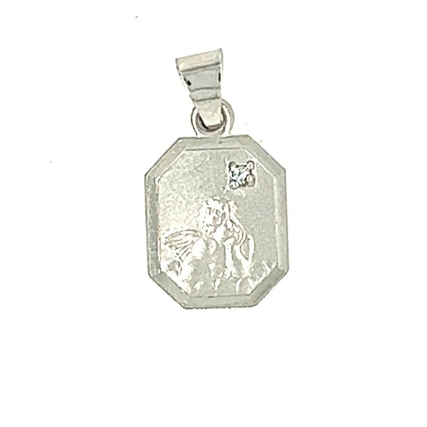 Anh&auml;nger 14 Karat Weissgold Schutzengel mit Brillant