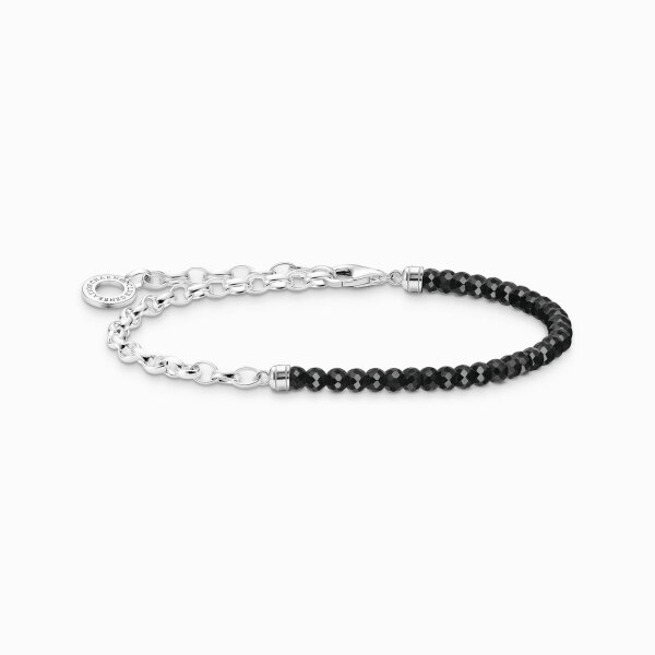 Armschmuck 925 Silber mit schwarzen Onyx-Beads