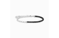 Armschmuck 925 Silber mit schwarzen Onyx-Beads