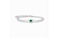 Armschmuck 925 Silber mit gr&uuml;nem Stein Kaltemail