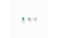 Ohrschmuck 925 Silber mit gr&uuml;nem Stein Kaltemail