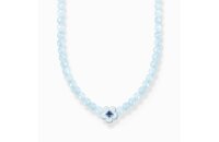Halsschmuck 925 Silber Blume Kaltemail  mit blauer Jade...