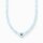 Halsschmuck 925 Silber Blume Kaltemail  mit blauer Jade Beads