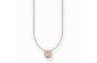 Halsschmuck 925 Silber 18 Karat rotvergoldet Kreis mit...