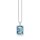 Halsschmuck 925 Silber Aqua Stein (synthetischer Spinell)
