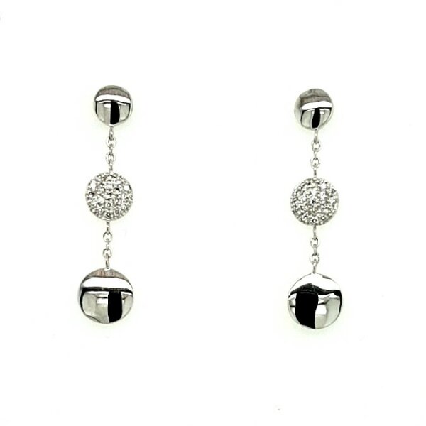 Ohrschmuck 18 Karat Weissgold Brillanten 0,14ct