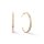 Coeur De Lion Ohrschmuck Edelstahl slim gold Kristall