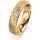 Ring 14 Karat Gelbgold 5.0 mm kristallmatt 1 Brillant G vs 0,065ct