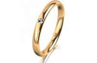 Ring 18 Karat Gelbgold 2.5 mm poliert 1 Brillant G vs...