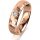 Ring 18 Karat Rotgold 5.0 mm diamantmatt 1 Brillant G vs 0,065ct