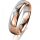 Ring 18 Karat Rot-/Weissgold 5.0 mm poliert 1 Brillant G vs 0,065ct