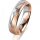 Ring 18 Karat Rot-/Weissgold 5.0 mm sandmatt 1 Brillant G vs 0,065ct