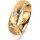 Ring 14 Karat Gelbgold 5.5 mm diamantmatt 1 Brillant G vs 0,065ct