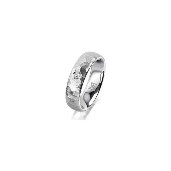 Ring 14 Karat Weissgold 5.5 mm diamantmatt 1 Brillant G vs 0,065ct