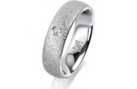 Ring 18 Karat Weissgold 5.5 mm kreismatt 1 Brillant G vs...