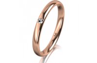 Ring 14 Karat Rotgold 2.5 mm poliert 1 Brillant G vs 0,025ct