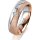 Ring 14 Karat Rot-/Weissgold 5.5 mm kreismatt 1 Brillant G vs 0,065ct