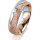 Ring 14 Karat Rot-/Weissgold 5.5 mm kristallmatt 1 Brillant G vs 0,065ct
