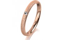 Ring 14 Karat Rotgold 2.5 mm kreismatt 1 Brillant G vs...