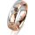 Ring 18 Karat Rot-/Weissgold 5.5 mm diamantmatt 1 Brillant G vs 0,065ct