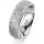 Ring 14 Karat Weissgold 6.0 mm kristallmatt 1 Brillant G vs 0,065ct