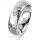 Ring 14 Karat Weissgold 6.0 mm diamantmatt 1 Brillant G vs 0,065ct
