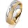 Ring 18 Karat Gelb-/Weissgold 6.0 mm kreismatt 1 Brillant G vs 0,065ct