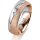 Ring 14 Karat Rot-/Weissgold 6.0 mm kreismatt 1 Brillant G vs 0,065ct