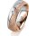 Ring 14 Karat Rot-/Weissgold 6.0 mm kristallmatt 1 Brillant G vs 0,065ct