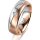 Ring 18 Karat Rot-/Weissgold 6.0 mm längsmatt 1 Brillant G vs 0,065ct
