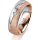 Ring 18 Karat Rot-/Weissgold 6.0 mm kreismatt 1 Brillant G vs 0,065ct