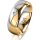 Ring 14 Karat Gelb-/Weissgold 7.0 mm poliert 1 Brillant G vs 0,065ct