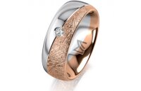 Ring 14 Karat Rot-/Weissgold 7.0 mm kristallmatt 1...