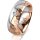 Ring 18 Karat Rot-/Weissgold 7.0 mm diamantmatt 1 Brillant G vs 0,065ct