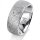 Ring 14 Karat Weissgold 8.0 mm kristallmatt 1 Brillant G vs 0,065ct