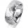 Ring 18 Karat Weissgold 8.0 mm diamantmatt 1 Brillant G vs 0,065ct
