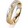 Ring 18 Karat Gelbgold/950 Platin 4.5 mm kreismatt 1 Brillant G vs 0,035ct