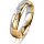Ring 18 Karat Gelbgold/950 Platin 4.5 mm poliert 3 Brillanten G vs Gesamt 0,035ct
