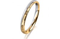 Ring 18 Karat Gelbgold/950 Platin 2.5 mm diamantmatt