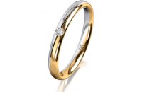 Ring 18 Karat Gelbgold/950 Platin 2.5 mm poliert 1...