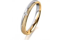Ring 18 Karat Gelbgold/950 Platin 3.0 mm kreismatt 1...