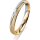 Ring 18 Karat Gelbgold/950 Platin 3.0 mm kreismatt 1 Brillant G vs 0,025ct