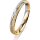 Ring 18 Karat Gelbgold/950 Platin 3.0 mm kristallmatt 1 Brillant G vs 0,025ct